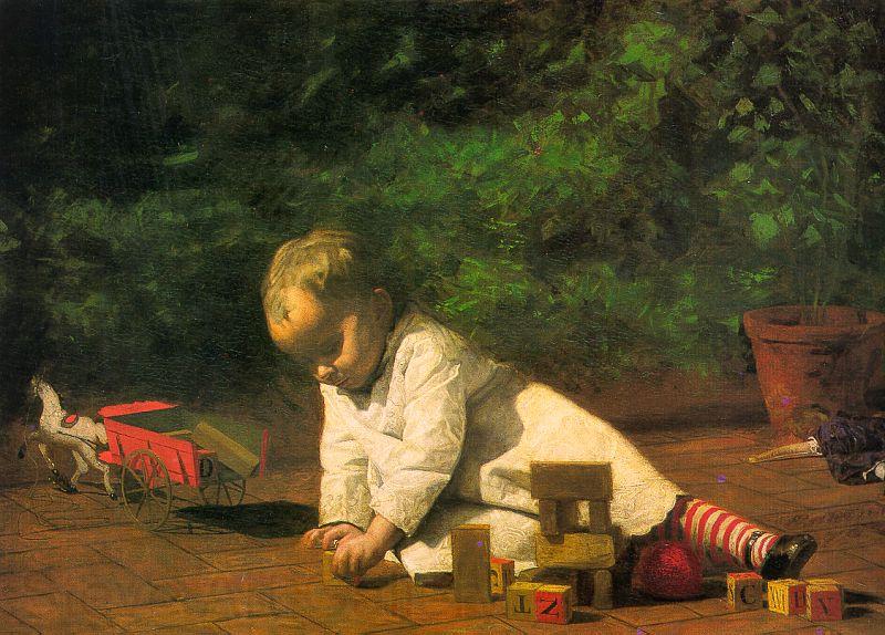 Thomas Eakins Baby at Play France oil painting art